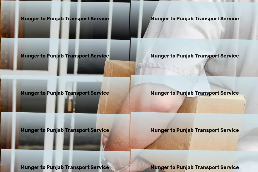 Munger to Punjab Luggage Courier Regional freight carriers